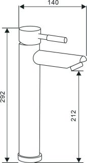 Смеситель для раковины РМС SUS124-001F-2 нержавеющая сталь